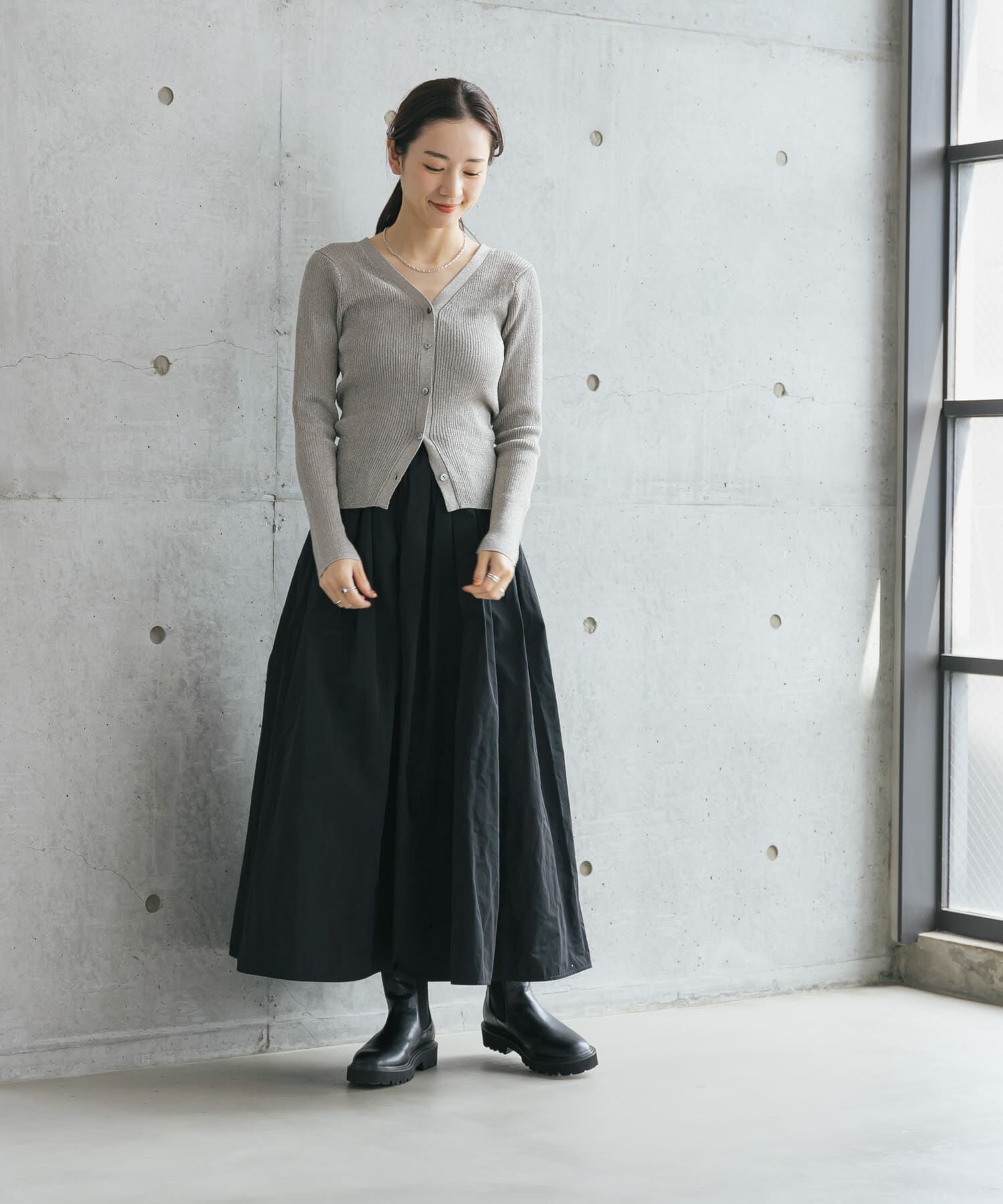 URBAN RESEARCH「ラメリブニットカーディガン」|カーディガン|