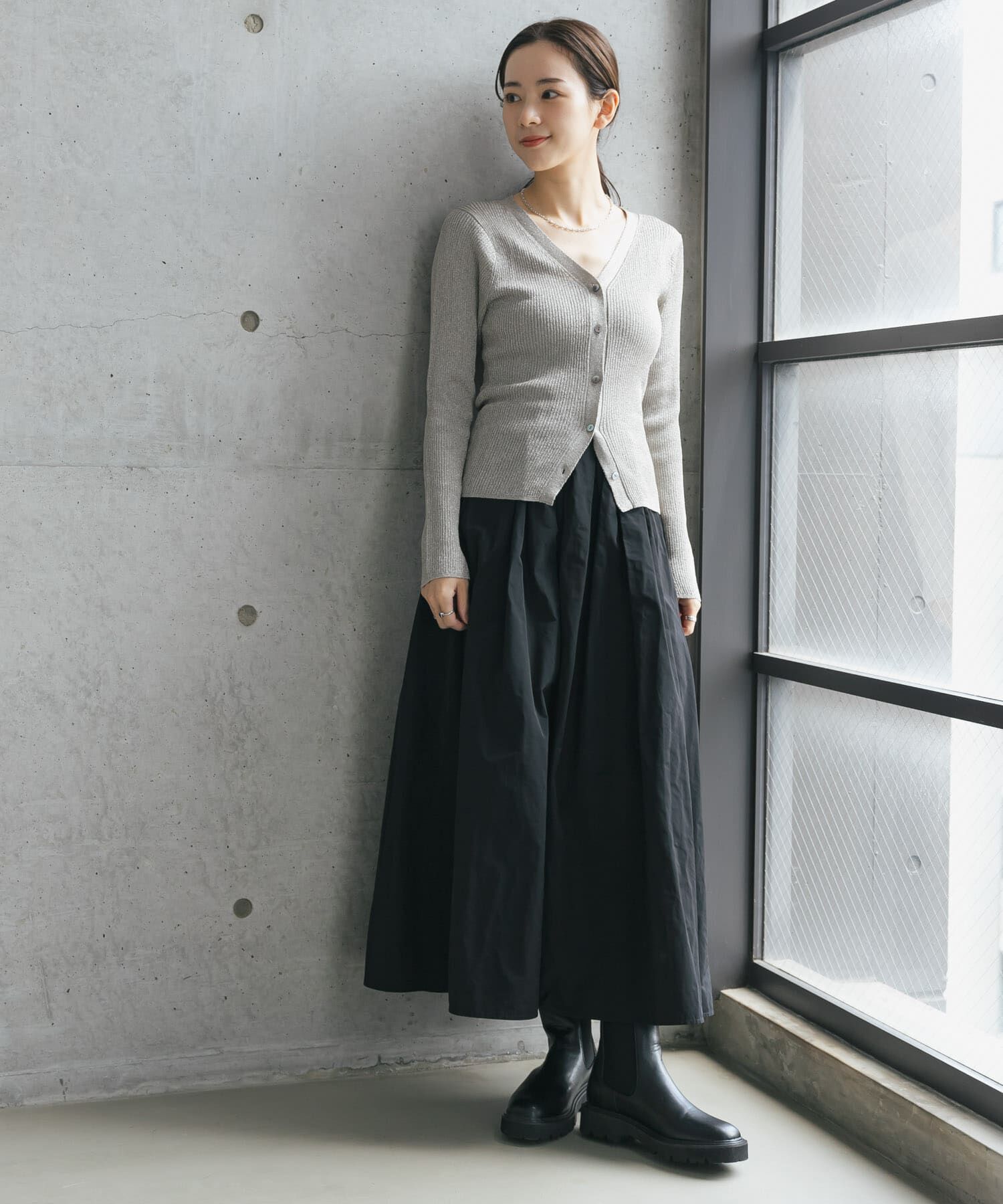 URBAN RESEARCH「ラメリブニットカーディガン」|カーディガン|