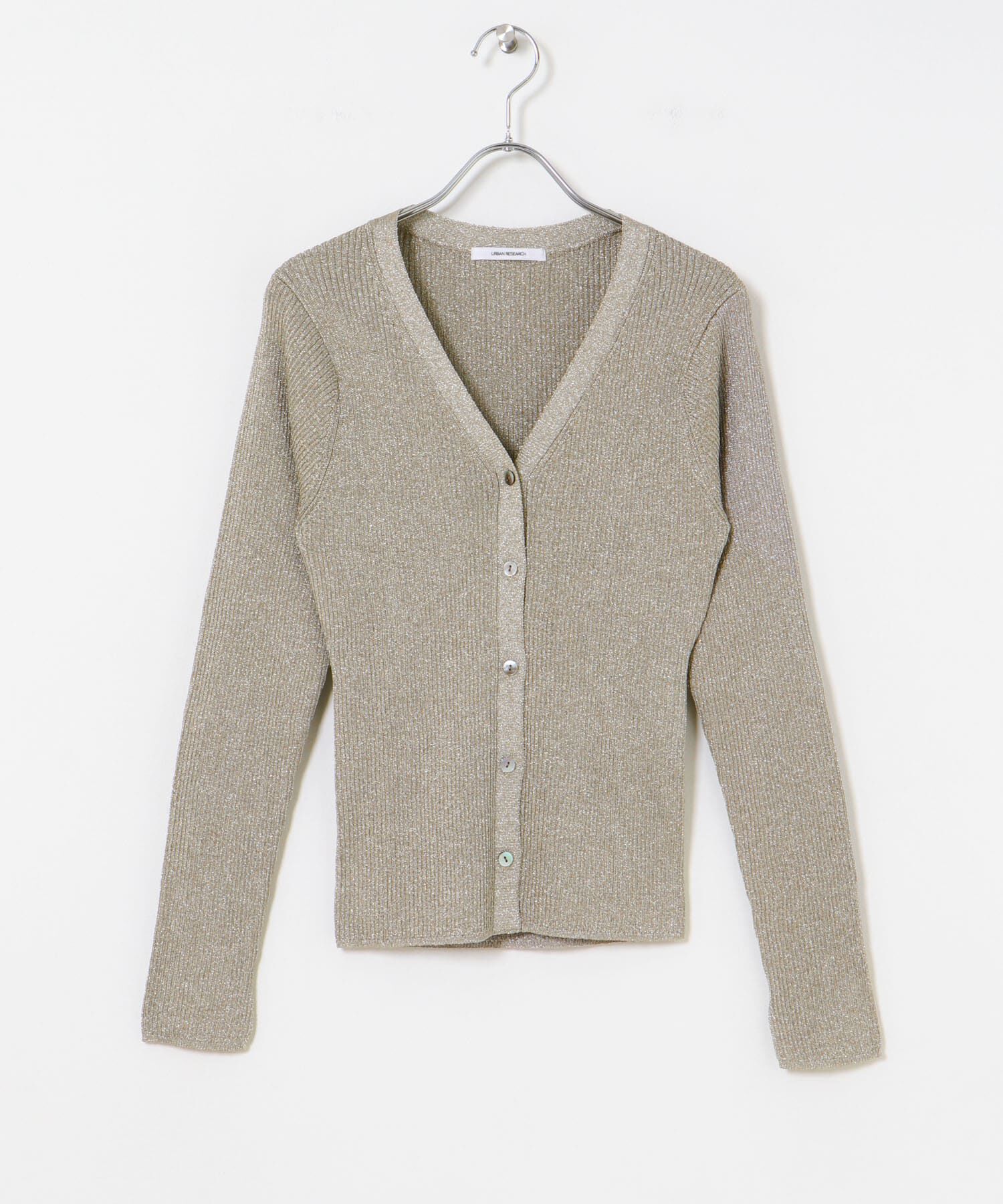 URBAN RESEARCH「ラメリブニットカーディガン」|カーディガン|