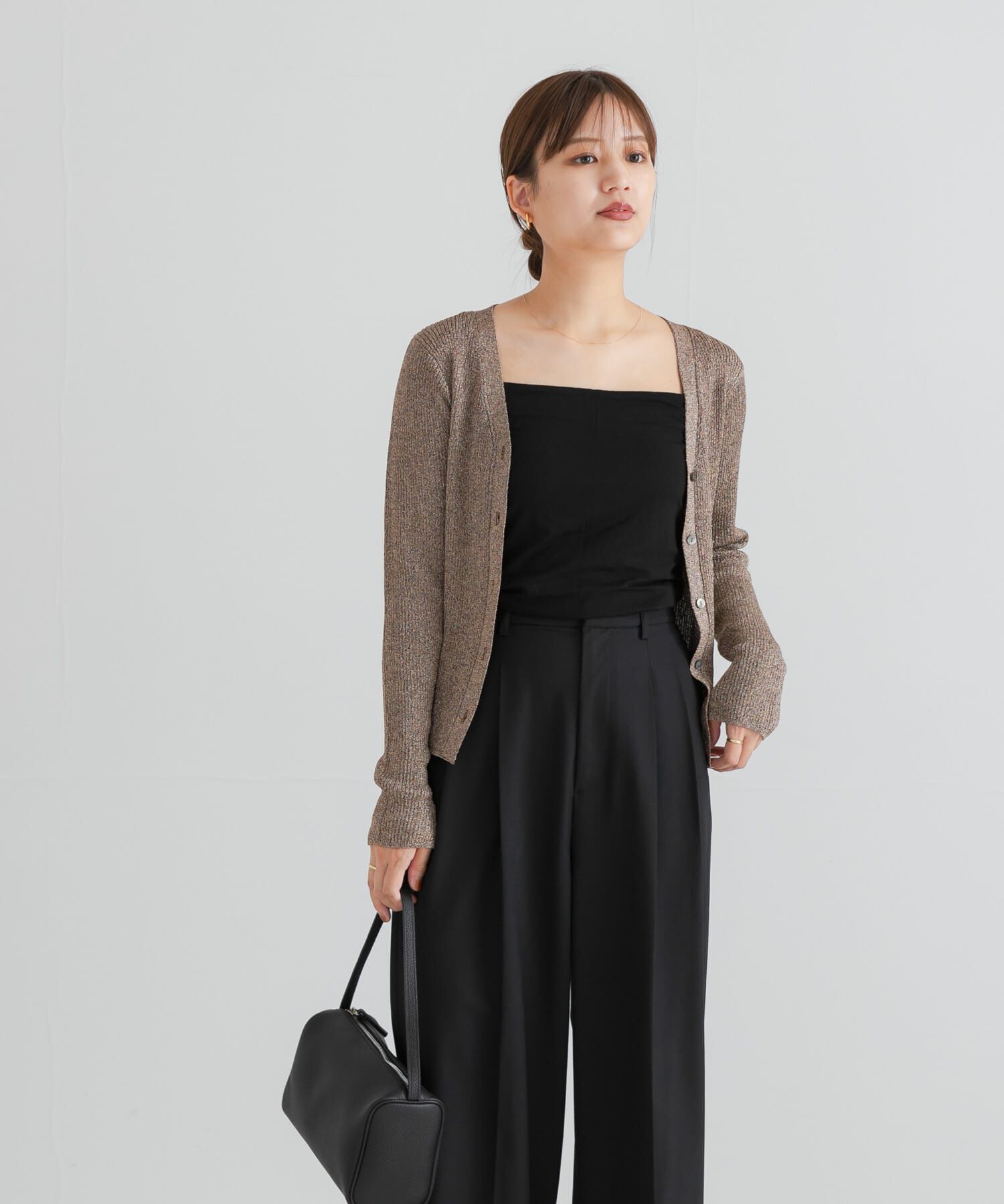 URBAN RESEARCH「ラメリブニットカーディガン」|カーディガン|