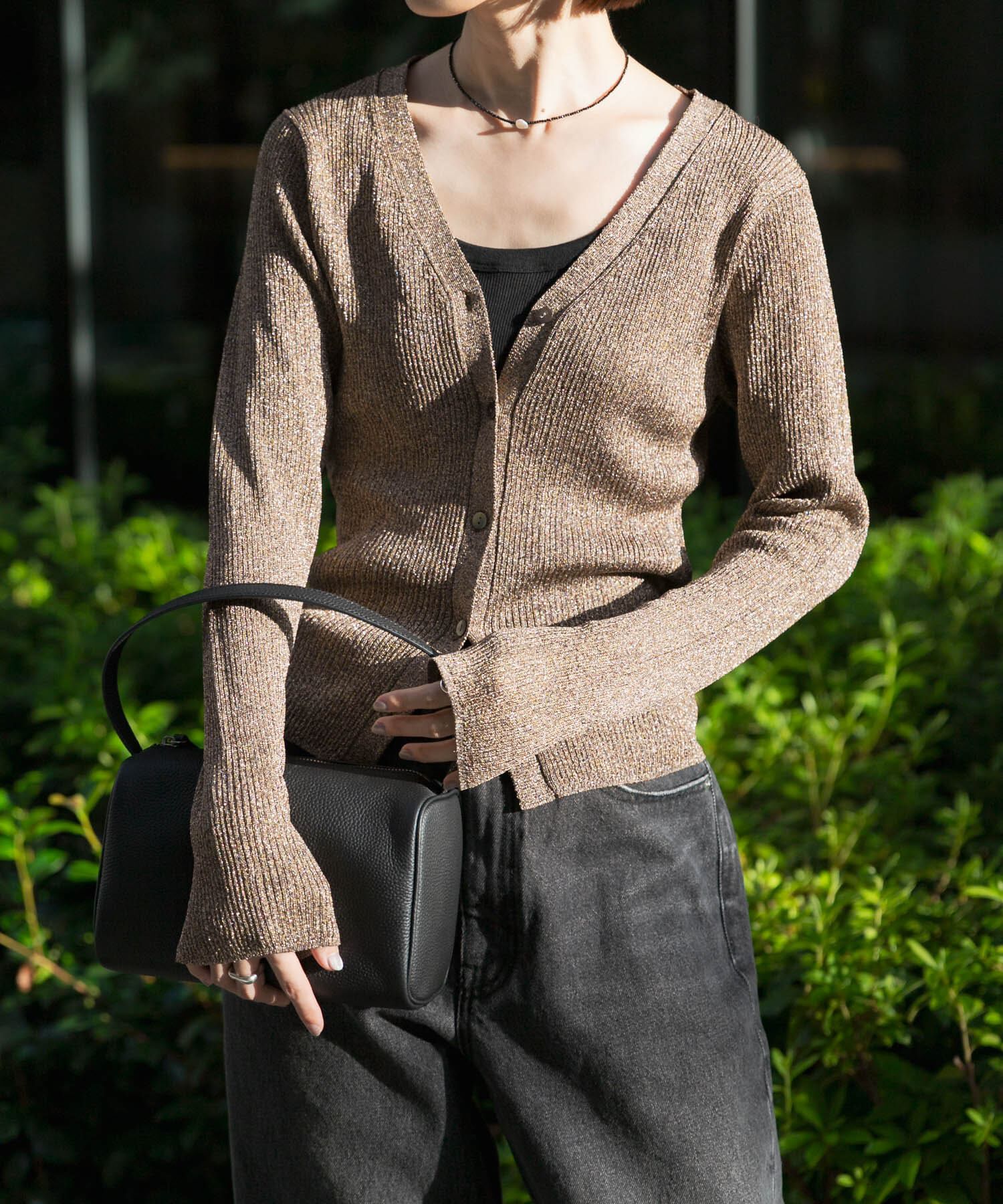 URBAN RESEARCH「ラメリブニットカーディガン」|カーディガン|