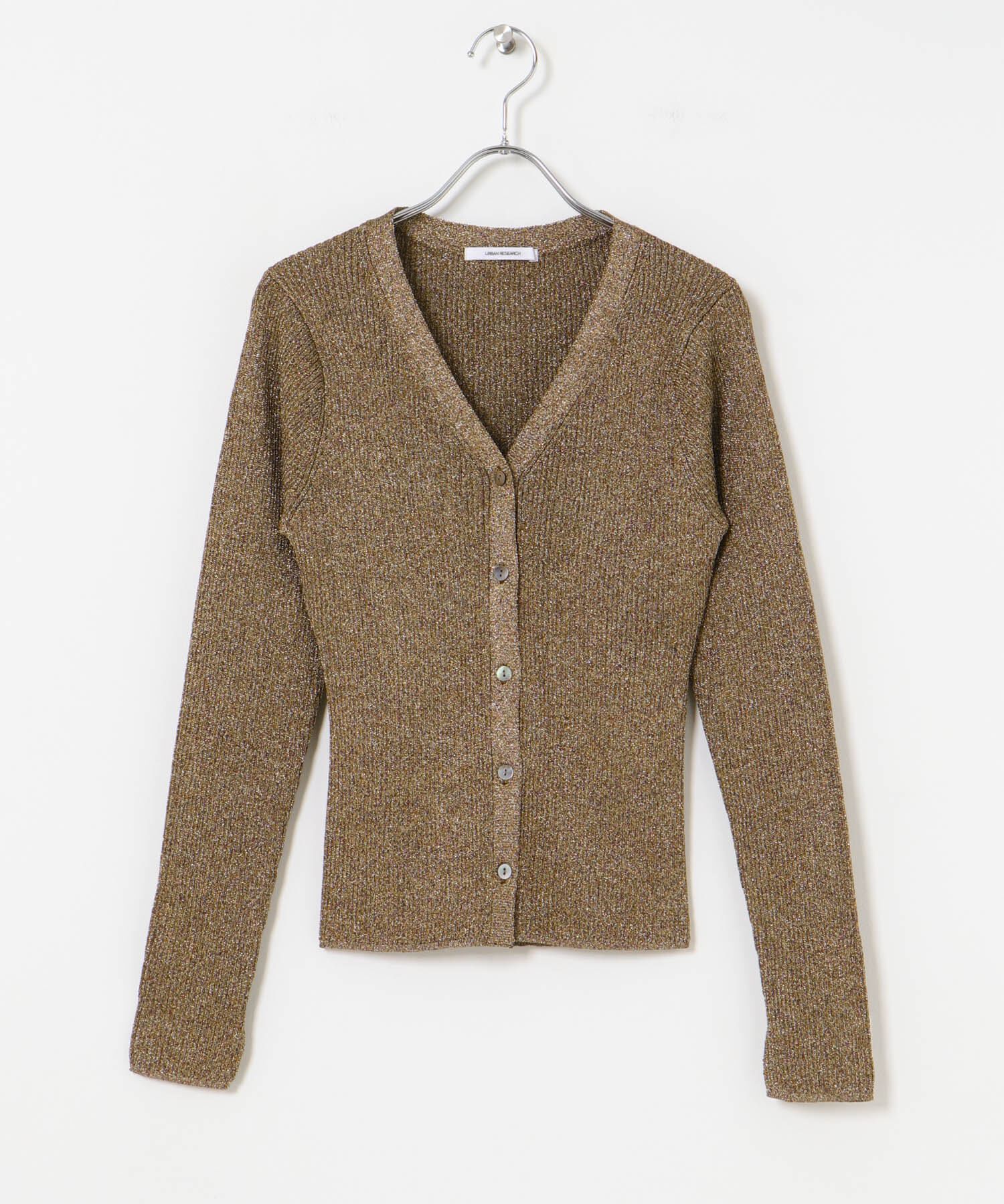 URBAN RESEARCH「ラメリブニットカーディガン」|カーディガン|