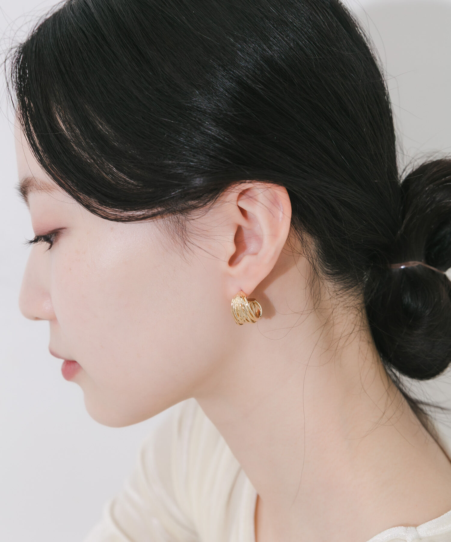 SMELLY「レイヤードラインフープピアス」|ピアス|