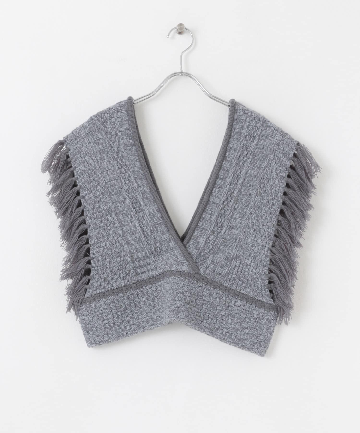 SENSE OF PLACE by URBAN RESEARCH「フリンジニットベスト」|ベスト・ジレ|