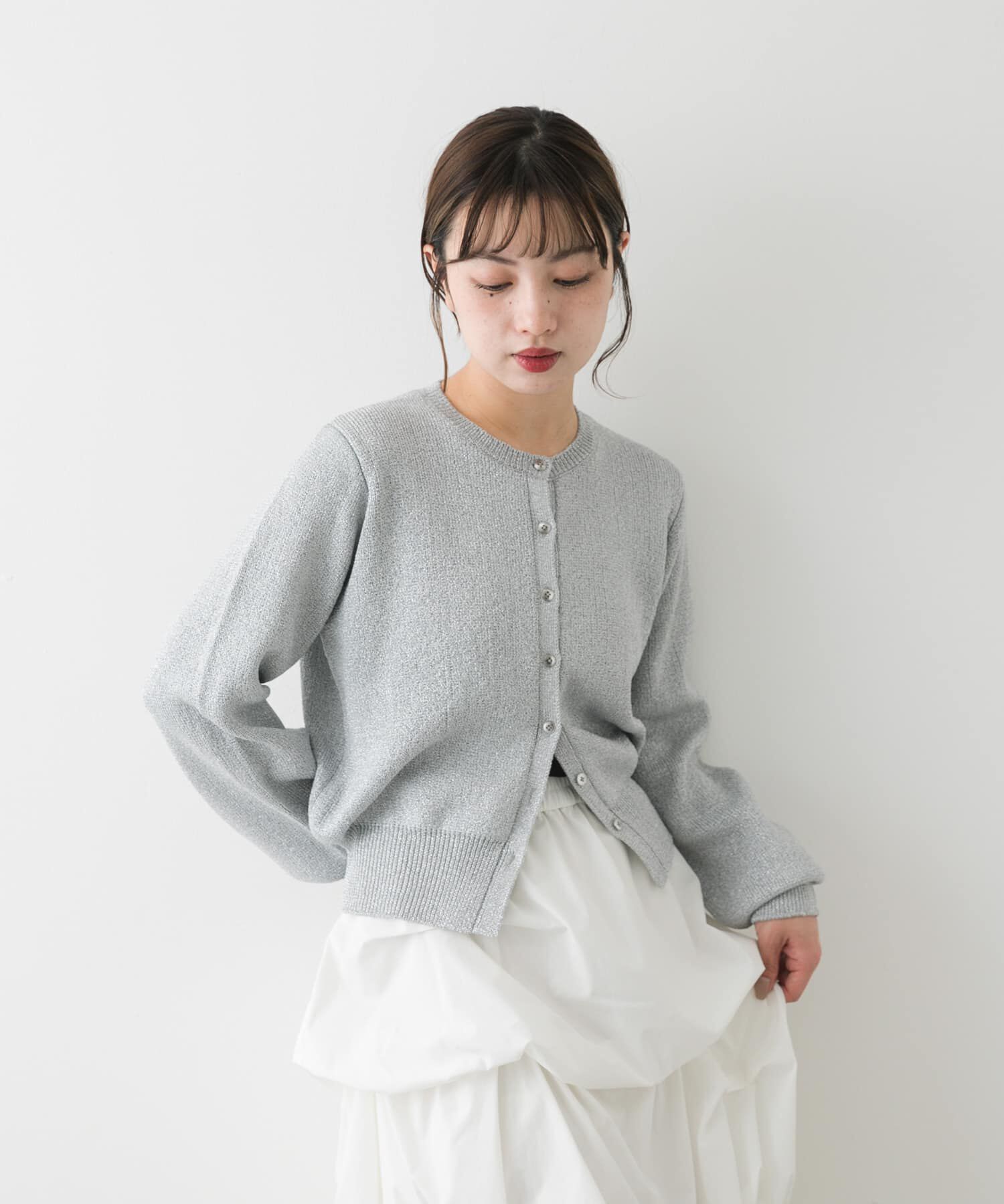 SENSE OF PLACE by URBAN RESEARCH「『洗濯可』グリッターカーディガン」|カーディガン|