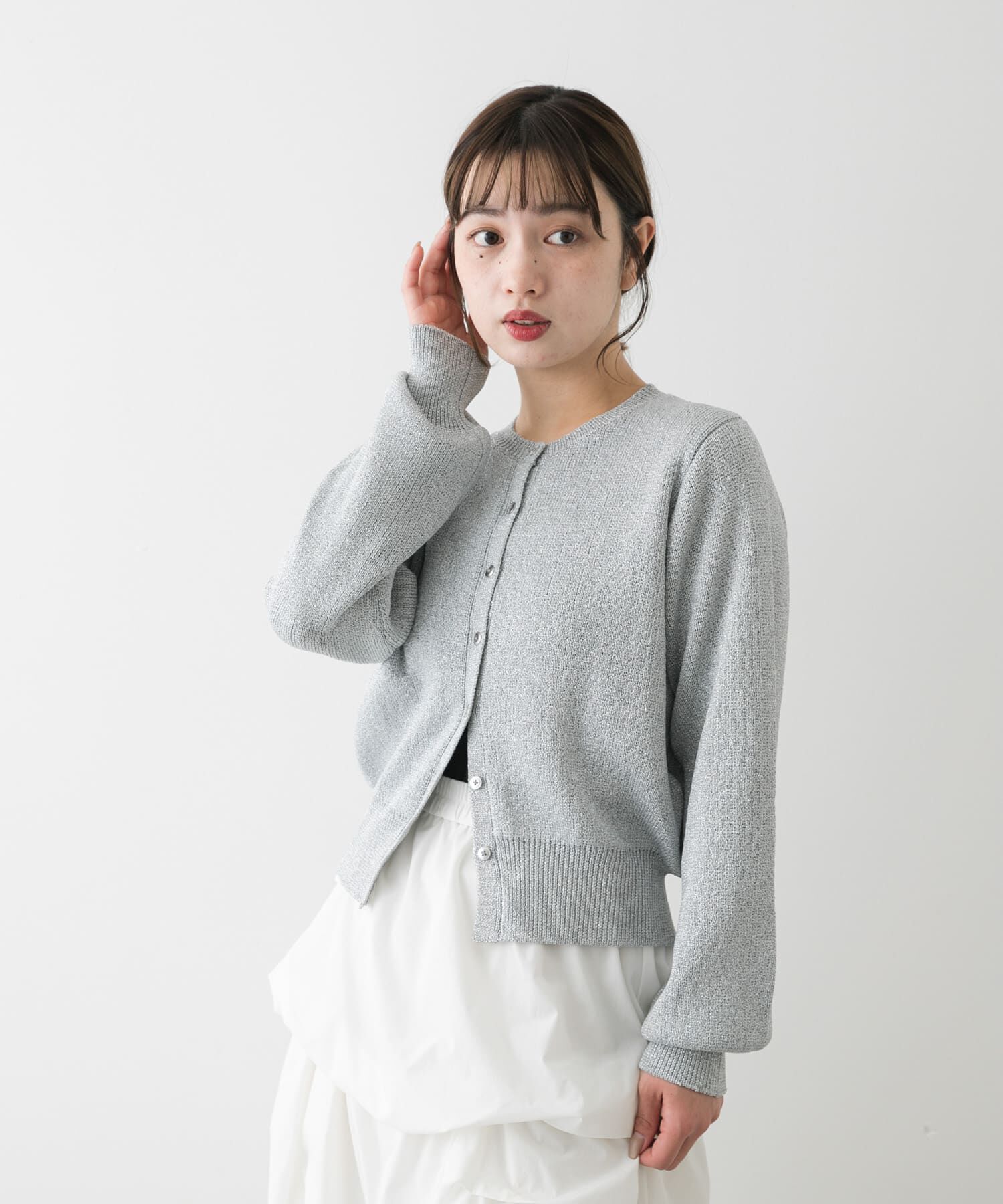 SENSE OF PLACE by URBAN RESEARCH「『洗濯可』グリッターカーディガン」|カーディガン|