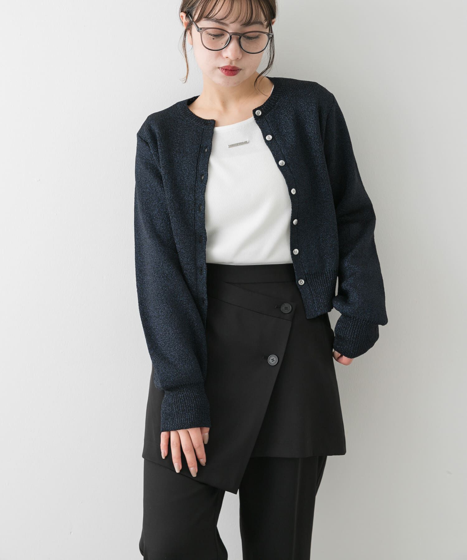 SENSE OF PLACE by URBAN RESEARCH「『洗濯可』グリッターカーディガン」|カーディガン|