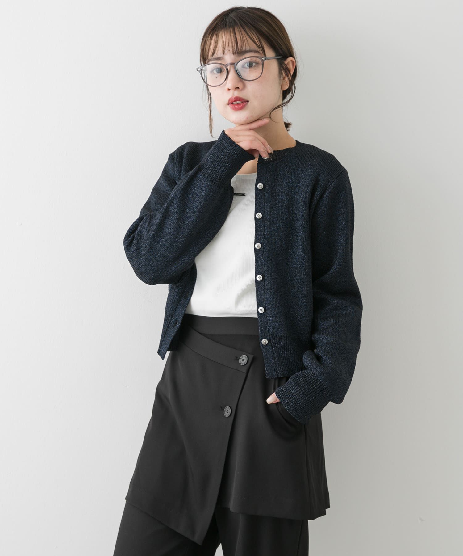 SENSE OF PLACE by URBAN RESEARCH「『洗濯可』グリッターカーディガン」|カーディガン|