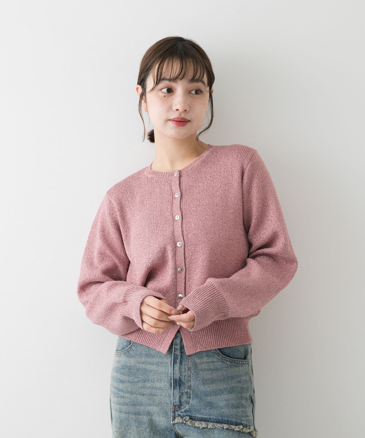 SENSE OF PLACE by URBAN RESEARCH「『洗濯可』グリッターカーディガン」|カーディガン|