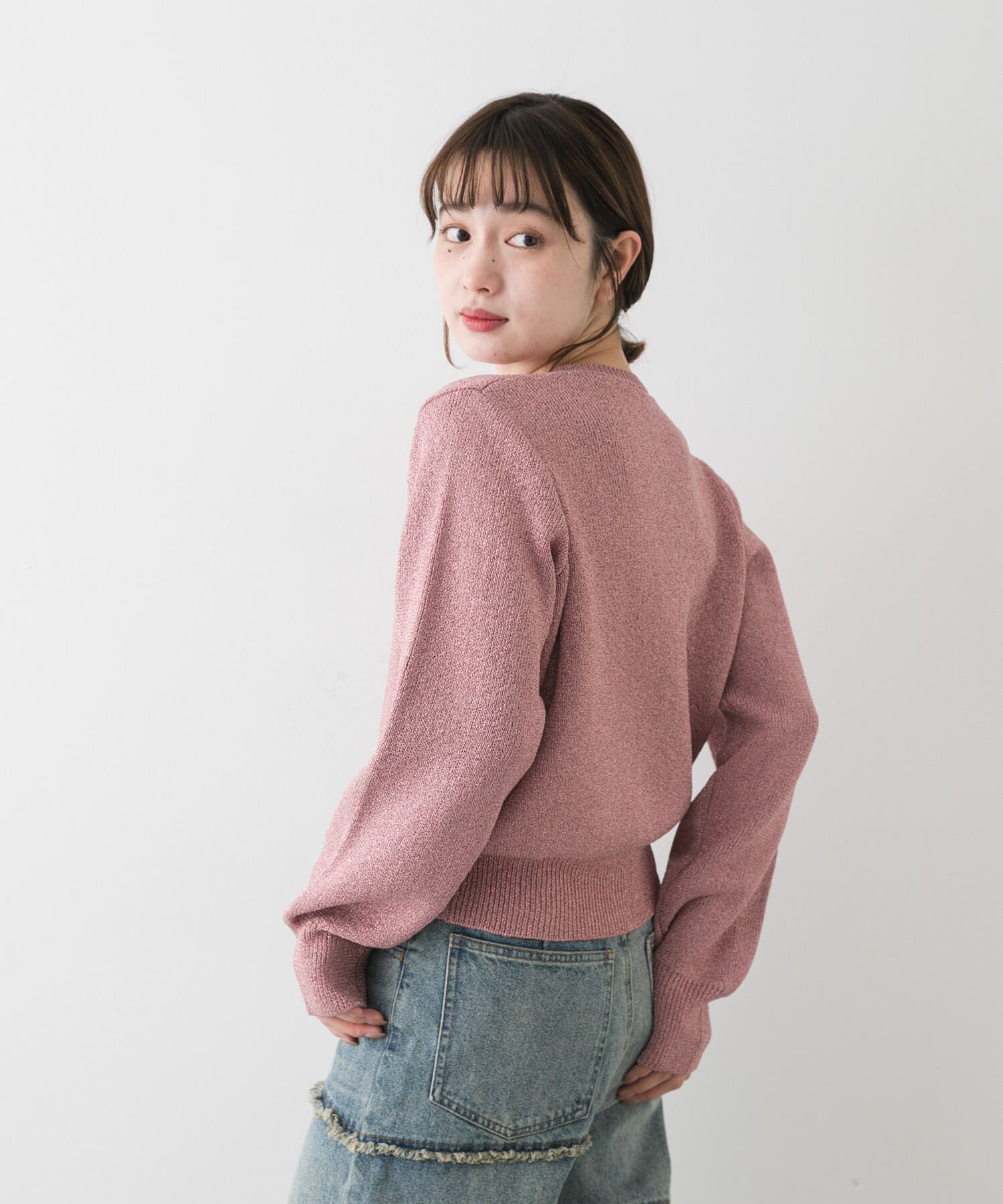 SENSE OF PLACE by URBAN RESEARCH「『洗濯可』グリッターカーディガン」|カーディガン|