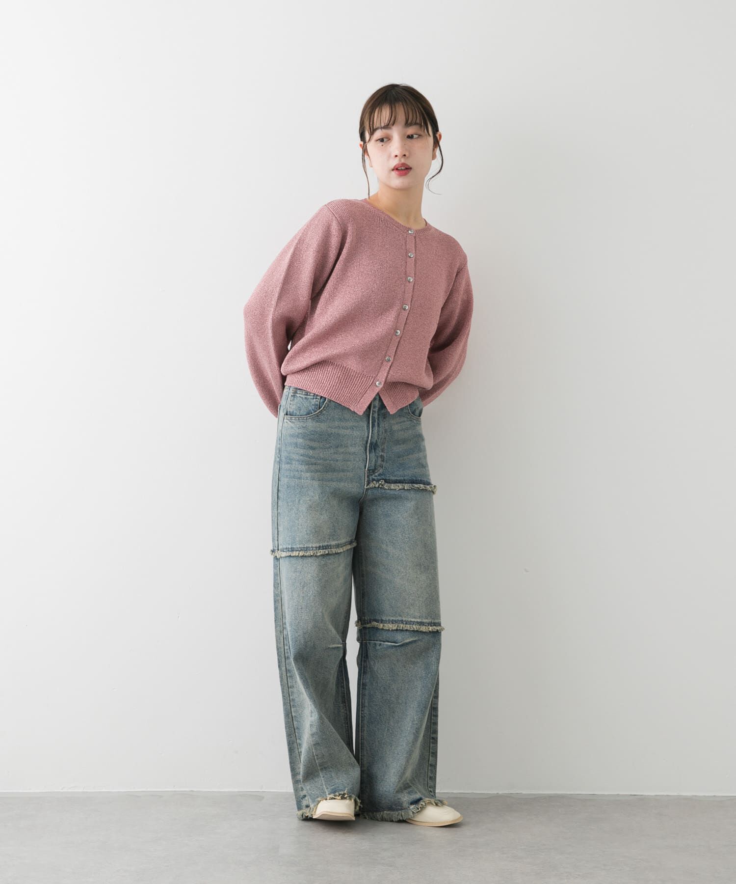 SENSE OF PLACE by URBAN RESEARCH「『洗濯可』グリッターカーディガン」|カーディガン|