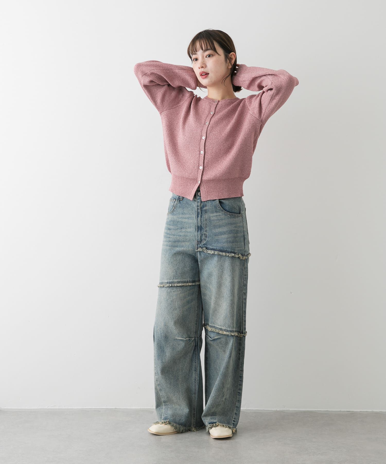 SENSE OF PLACE by URBAN RESEARCH「『洗濯可』グリッターカーディガン」|カーディガン|