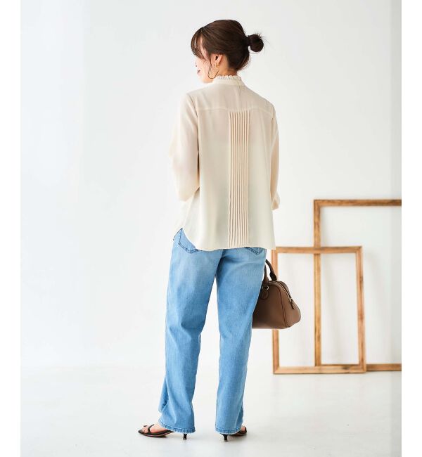 le.coeur blanc「ジョーゼットピンタックフリルブラウス」|シャツ・ブラウス|