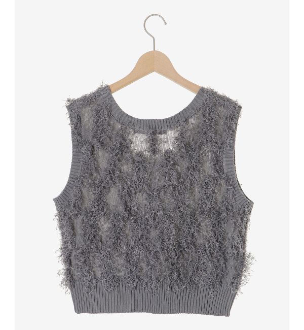  「《WEB・一部店舗限定》ALリボンヤーンベスト」|ベスト・ジレ|