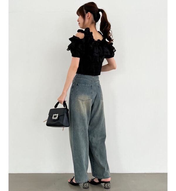 MAJESTICLEGON「ミルフィーユフリルショートブラウス」|シャツ・ブラウス|