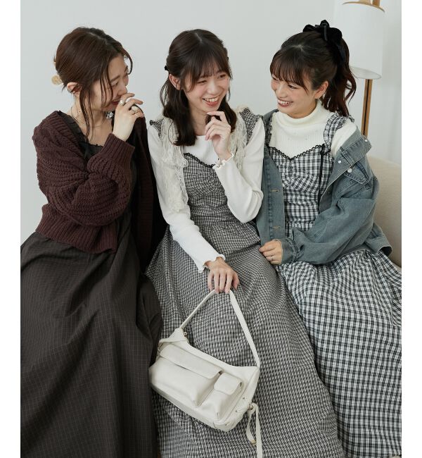 MAJESTICLEGON「2wayリボンチェックワンピース」|ワンピース|