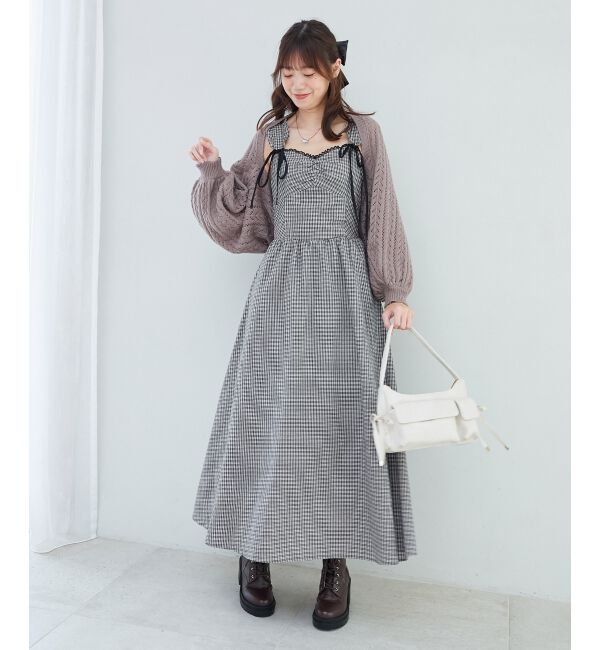 MAJESTICLEGON「2wayリボンチェックワンピース」|ワンピース|