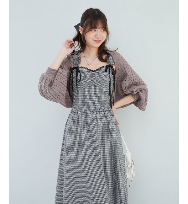 MAJESTICLEGON「2wayリボンチェックワンピース」|ワンピース|