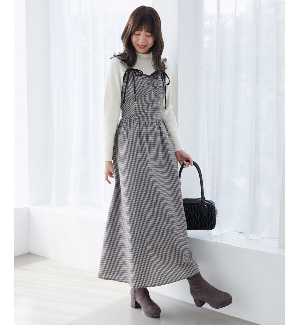 MAJESTICLEGON「2wayリボンチェックワンピース」|ワンピース|