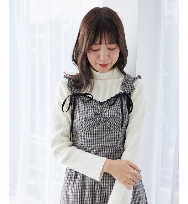 MAJESTICLEGON「2wayリボンチェックワンピース」|ワンピース|