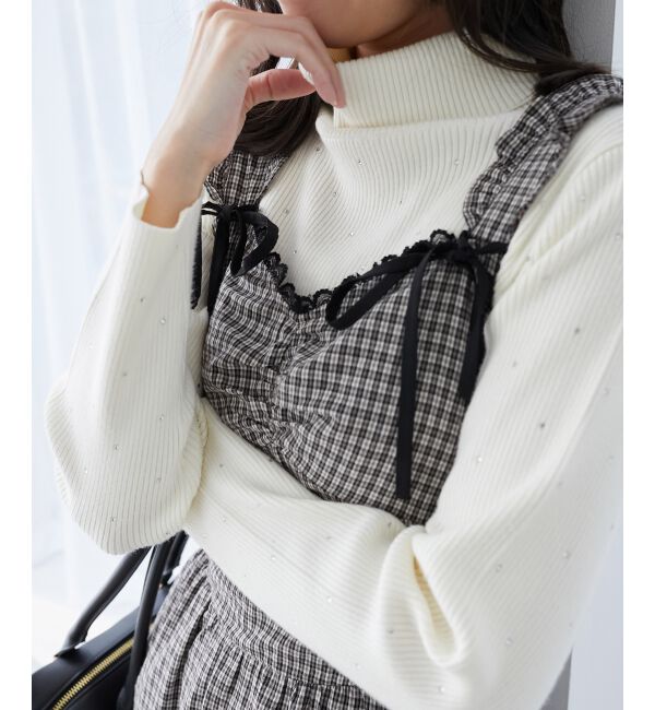 MAJESTICLEGON「2wayリボンチェックワンピース」|ワンピース|