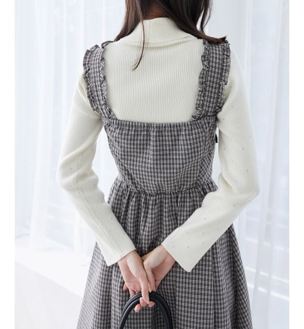 MAJESTICLEGON「2wayリボンチェックワンピース」|ワンピース|