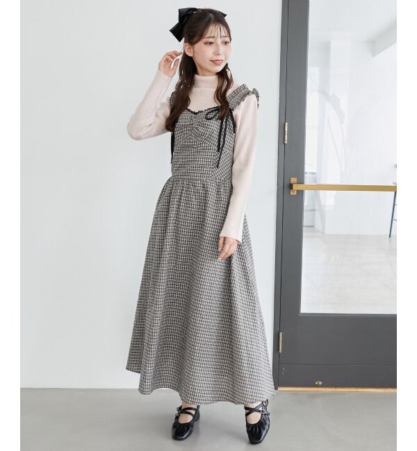 MAJESTICLEGON「2wayリボンチェックワンピース」|ワンピース|