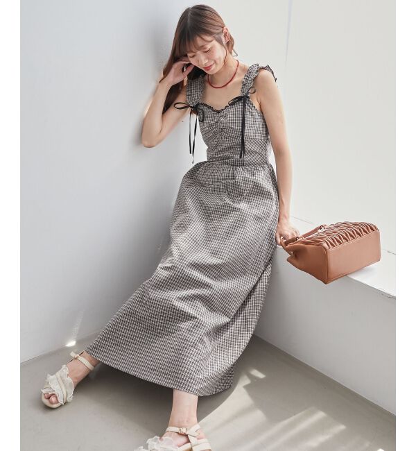 MAJESTICLEGON「2wayリボンチェックワンピース」|ワンピース|