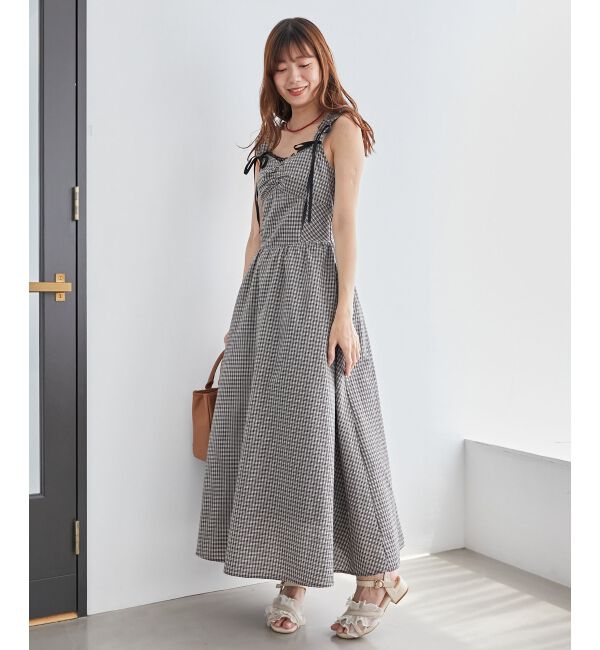 MAJESTICLEGON「2wayリボンチェックワンピース」|ワンピース|