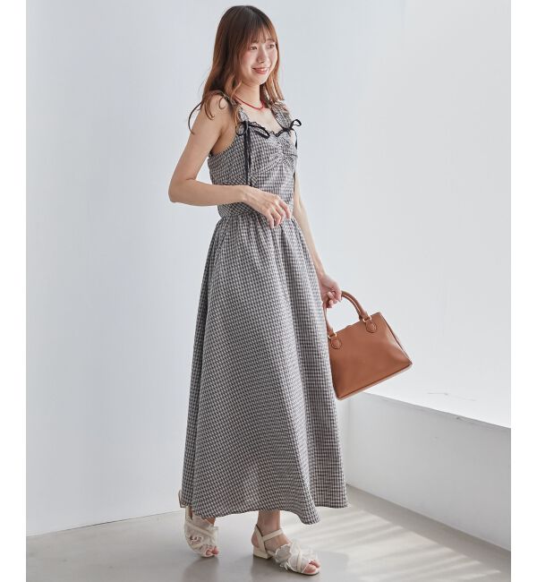 MAJESTICLEGON「2wayリボンチェックワンピース」|ワンピース|