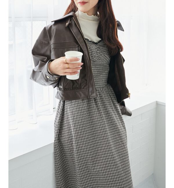 MAJESTICLEGON「2wayリボンチェックワンピース」|ワンピース|