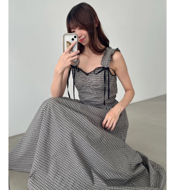 MAJESTICLEGON「2wayリボンチェックワンピース」|ワンピース|