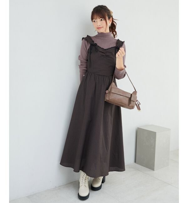 MAJESTICLEGON「2wayリボンチェックワンピース」|ワンピース|