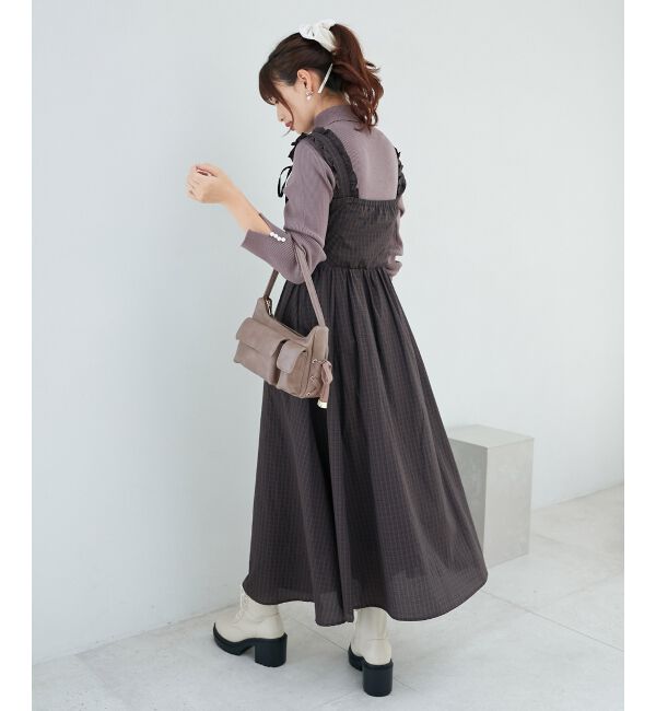 MAJESTICLEGON「2wayリボンチェックワンピース」|ワンピース|