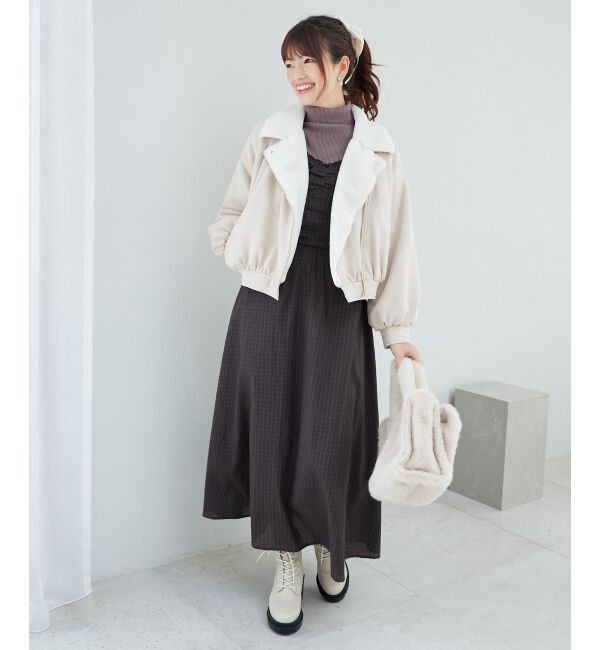 MAJESTICLEGON「2wayリボンチェックワンピース」|ワンピース|