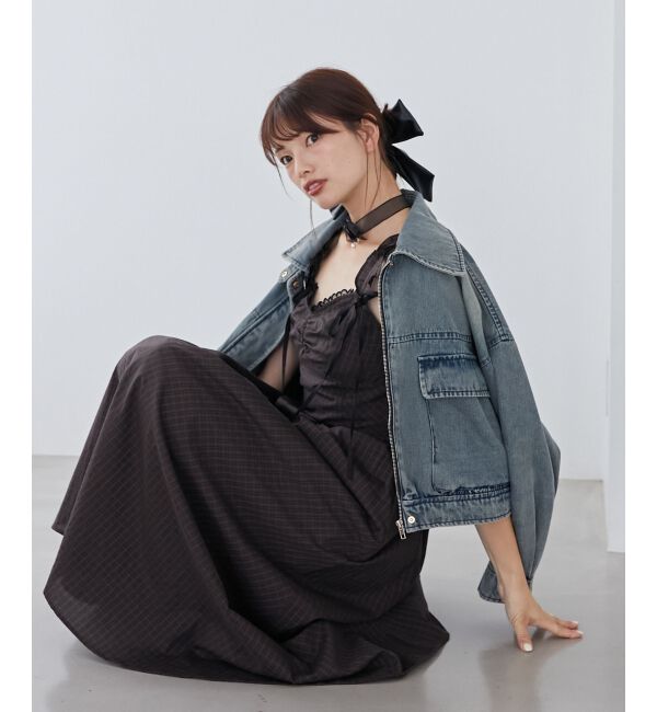 MAJESTICLEGON「2wayリボンチェックワンピース」|ワンピース|