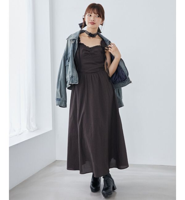 MAJESTICLEGON「2wayリボンチェックワンピース」|ワンピース|