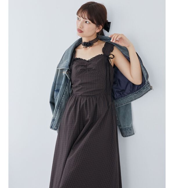 MAJESTICLEGON「2wayリボンチェックワンピース」|ワンピース|