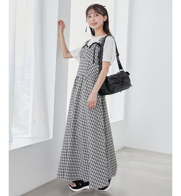 MAJESTICLEGON「2wayリボンチェックワンピース」|ワンピース|