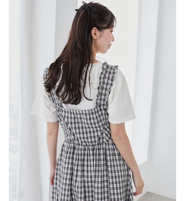 MAJESTICLEGON「2wayリボンチェックワンピース」|ワンピース|