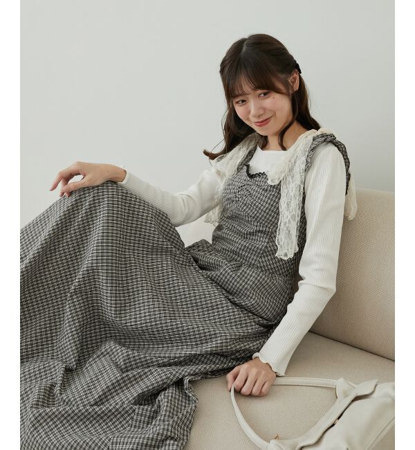 MAJESTICLEGON「2wayリボンチェックワンピース」|ワンピース|