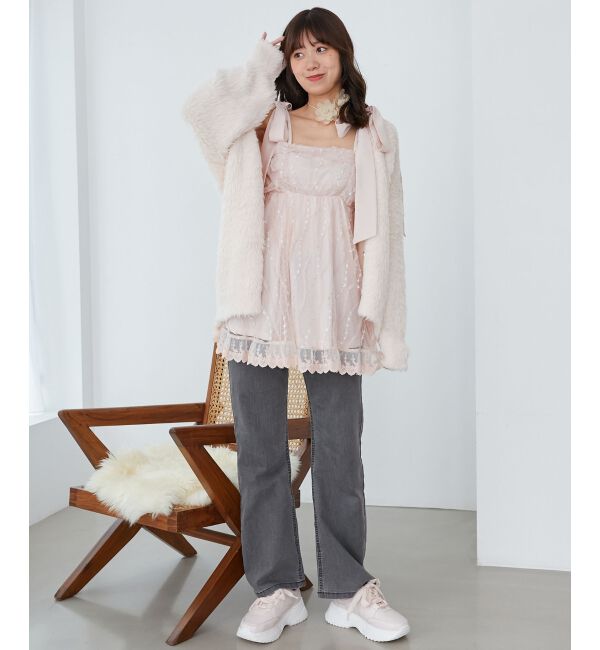  「裾レースドロストビスチェ」|キャミソール|