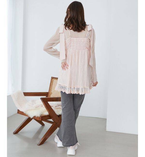  「裾レースドロストビスチェ」|キャミソール|