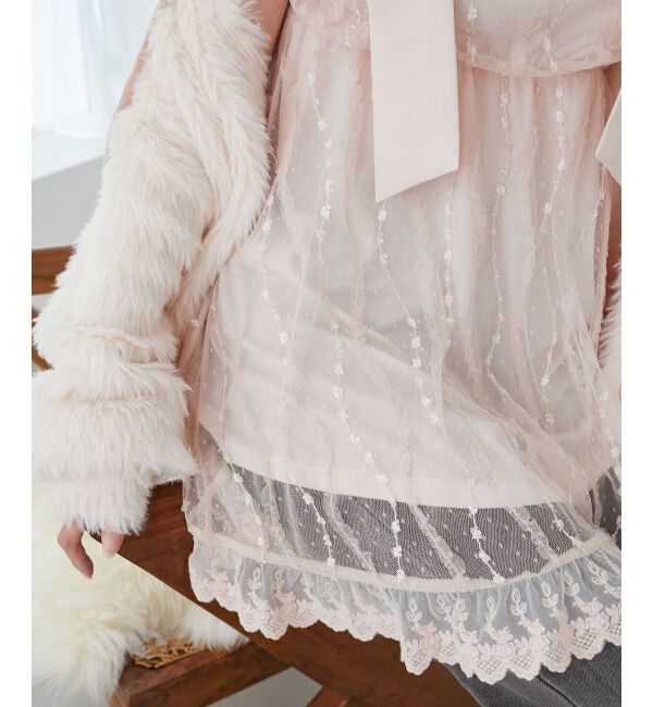  「裾レースドロストビスチェ」|キャミソール|