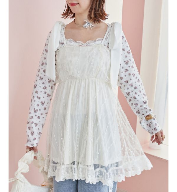  「裾レースドロストビスチェ」|キャミソール|