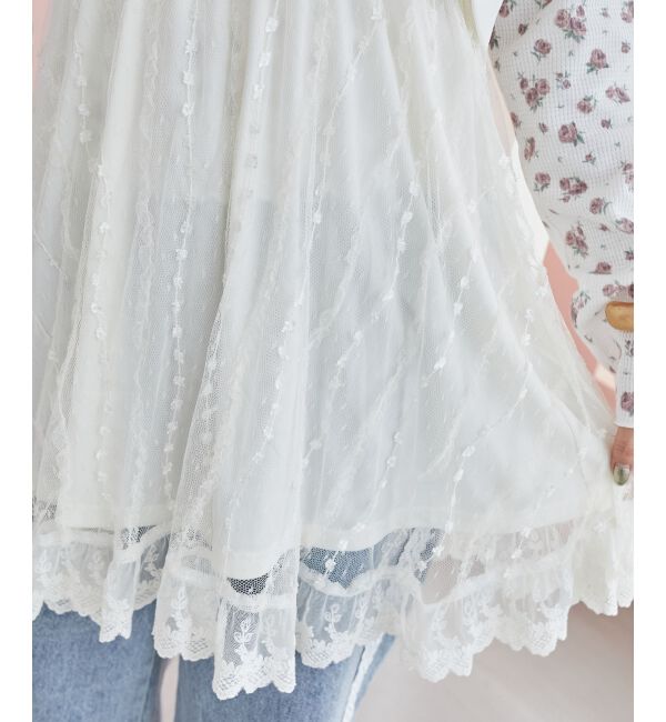  「裾レースドロストビスチェ」|キャミソール|