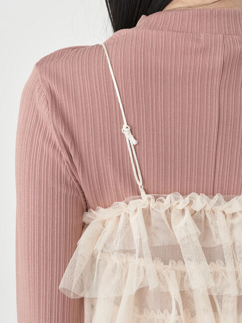 earth music&ecology「SET2点リブワンピース+チュールビスチェ」|ワンピース|