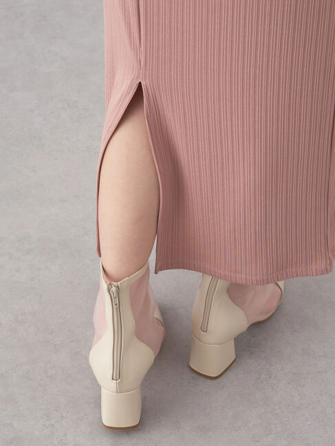 earth music&ecology「SET2点リブワンピース+チュールビスチェ」|ワンピース|