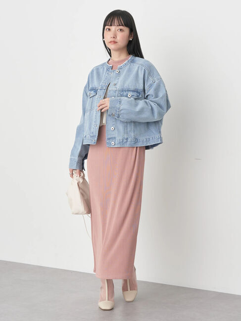 earth music&ecology「SET2点リブワンピース+チュールビスチェ」|ワンピース|