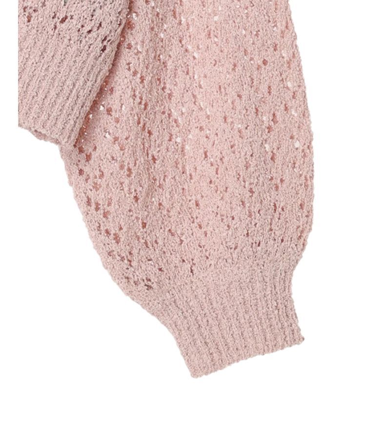 earth music&ecology「ファンシーヤーンすかしニットカーディガン」|カーディガン|